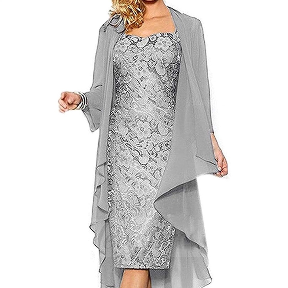 Mother of the groom dress Silver size 16